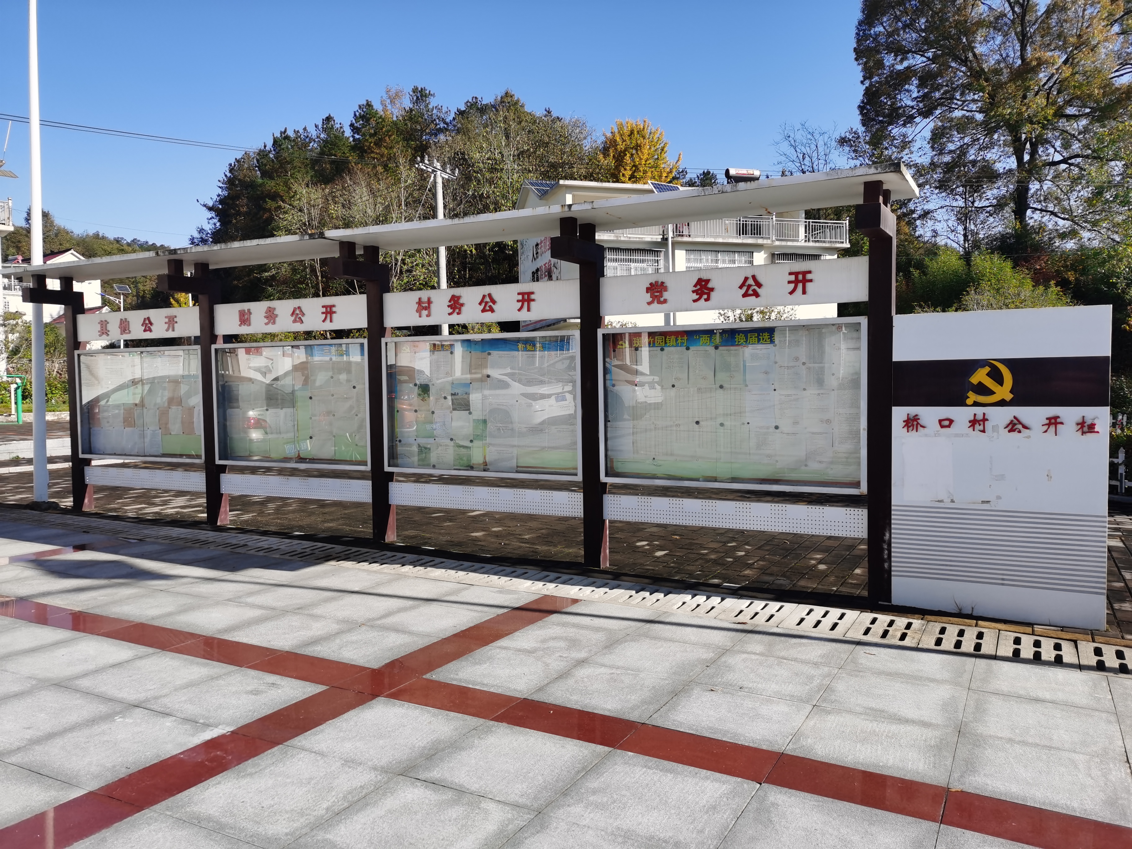 斑竹园镇桥口村务公开栏