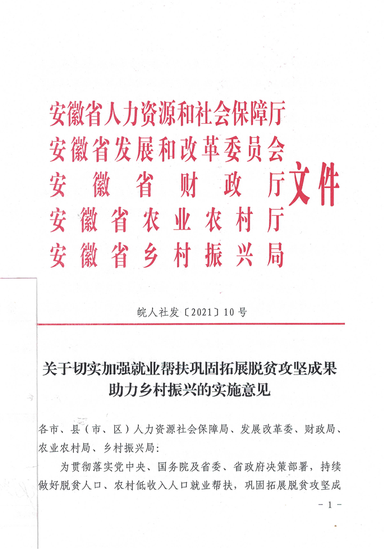 转发关于切实加强就业帮扶巩固拓展脱贫攻坚成果助力乡村