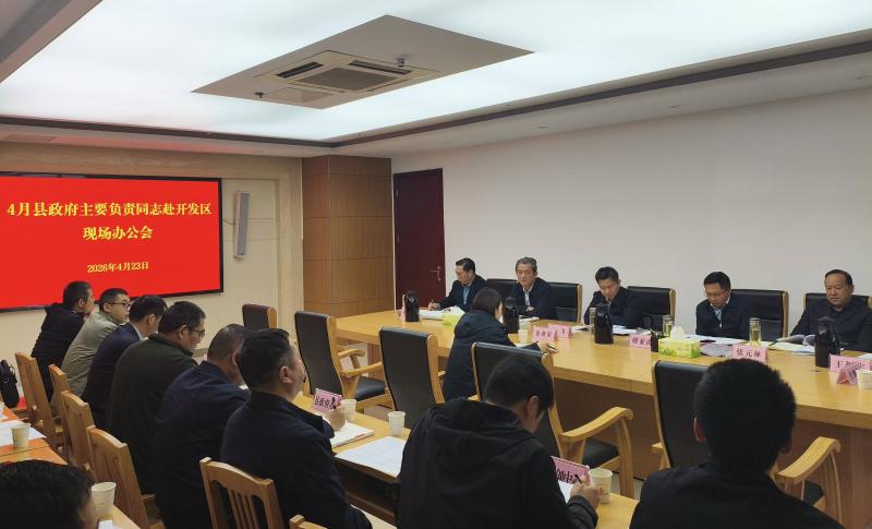 江飞到开发区现场办公解企忧
